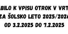 VPIS V VRTEC POSTOJNA 2025/2026